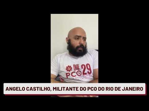Angelo Castilho, militante do PCO-RJ presta solidariedade a João Pimenta, da direção nacional do PCO