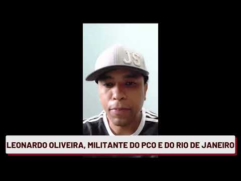 Leonardo Oliveira, militante do PCO presta solidariedade a João Pimenta, da direção nacional do PCO