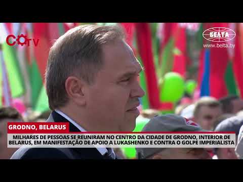 Milhares se manifestam em apoio a Lukashenko contra o golpe em Belarus