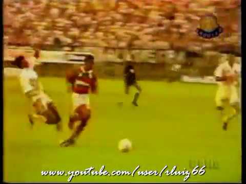 Dener - Golaço contra o Santos - Narração Silvio Luiz - 1993