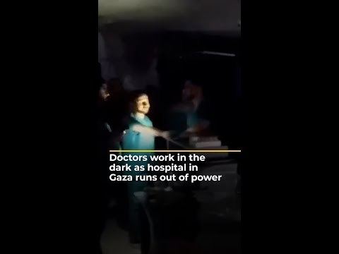 Doctors work in the dark as hospital in Gaza runs out of power | AJ #shorts