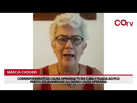 Márcia Choueri envia apoio ao DCO direto de Cuba