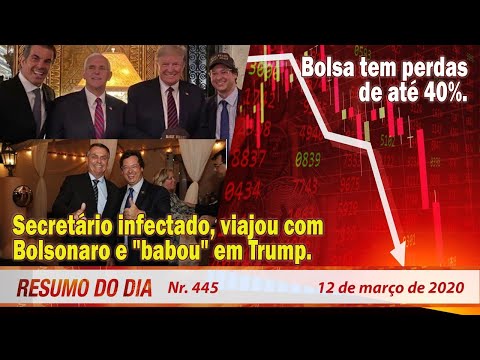 Secretário infectado, viajou com Bolsonaro e "babou" em Trump. Resumo do Dia nº 445 - 12/3/20