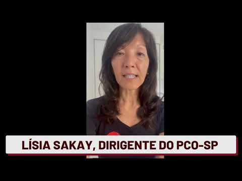 Lísia Sakay, dirigente do PCO-SP presta solidariedade a João Pimenta, da direção nacional do PCO