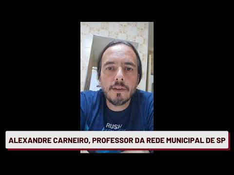 Alexandre Carneiro, professor de SP presta solidariedade a João Pimenta, da direção nacional do PCO