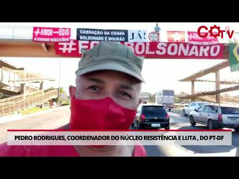 Pedro Rodrigues, coordenador do Núcleo Resistência e Luta, do PT-DF, presta solidariedade ao DCO