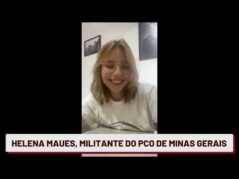 Helena Maues, militante PCO presta solidariedade a João Pimenta, da direção nacional do PCO