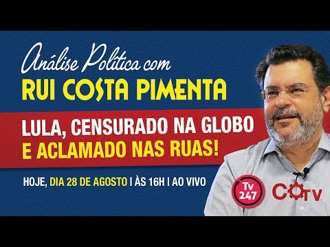 Lula, censurado na Globo e aclamado nas ruas - retransmissão Análise Política da TV 247