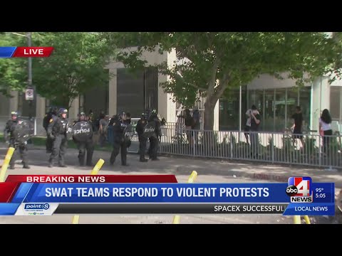 Team coverage: SWAT responds to protest in Downtown Salt Lake City
