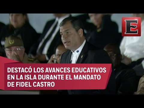 Rafael Correa, Presidente de Ecuador, en el funeral de Fidel Castro