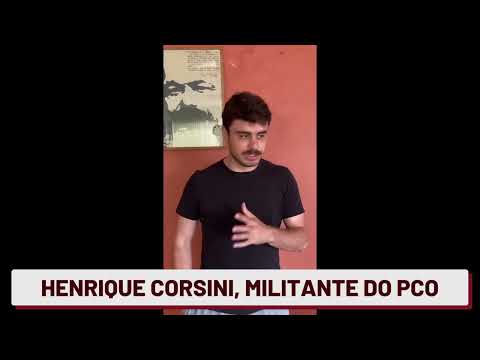 Henrique Corsini, militante PCO presta solidariedade a João Pimenta, da direção nacional do PCO