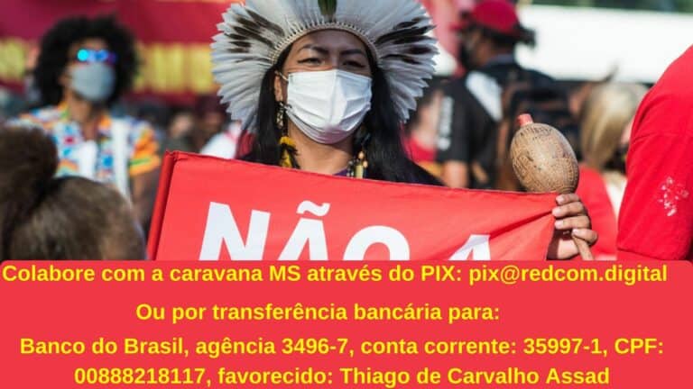 colabore com a caravana ms atraves do pix pix@redcom.digital