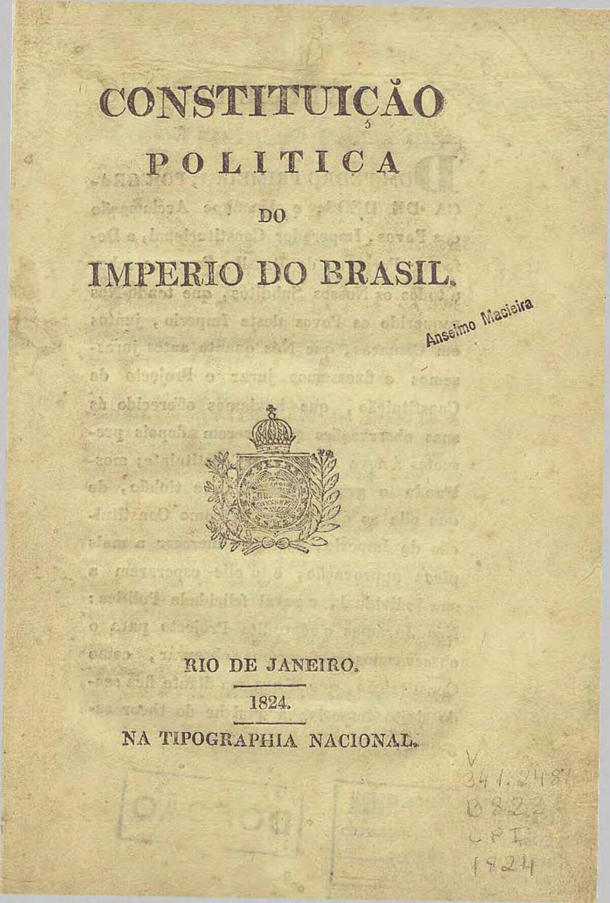 25/03/1824: Primeira constituição do Brasil - Diário Causa Operária