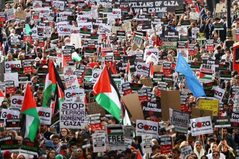 Manifestação em Londres