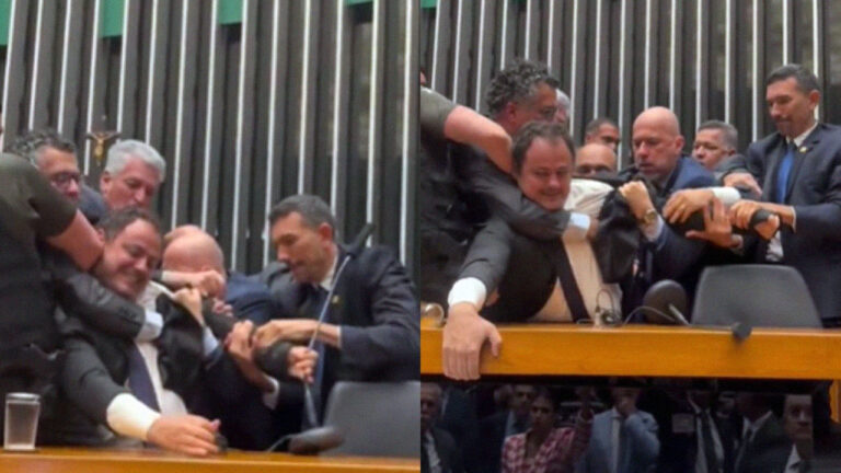 Ditadura avança. Deputado é retirado a força do Congresso