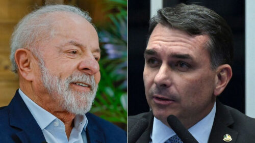 Lula e Flávio Bolsonaro