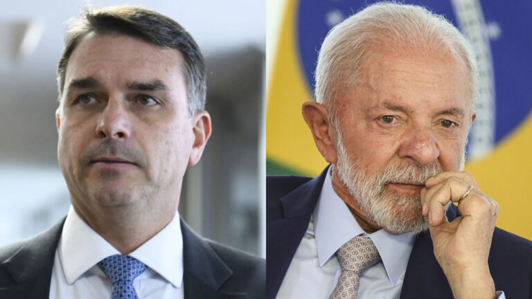 Flávio Bolsonaro e Lula