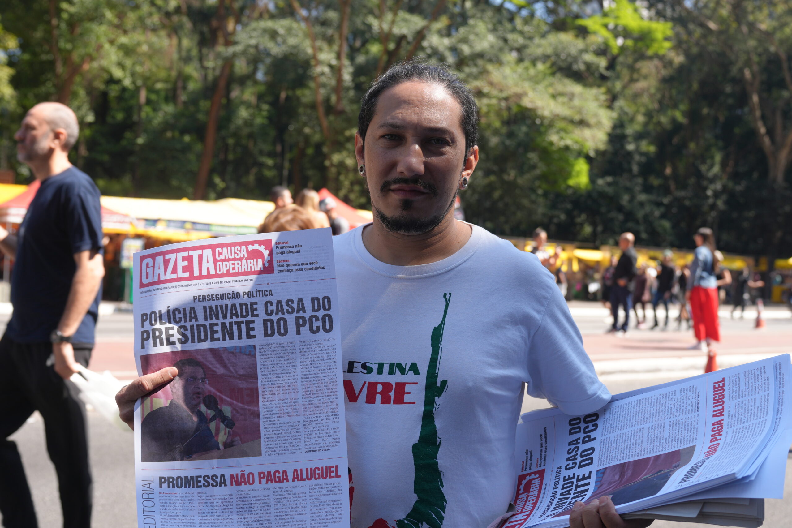 Candidatos do PCO denunciam perseguição da PF na Av. Paulista