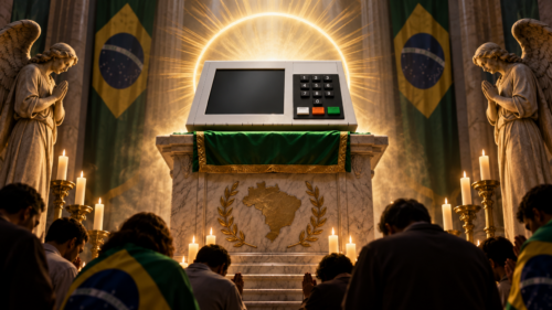 Urna eletrônica, a santa