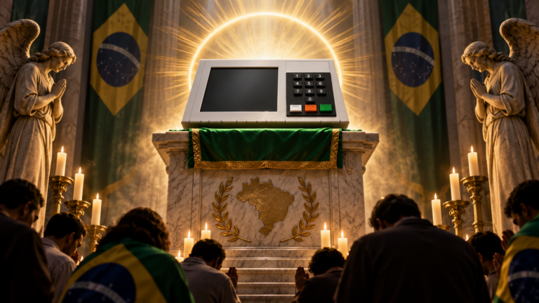 Urna eletrônica, a santa