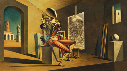 IA sobre obra Le Rêve transformé. 1913 de De Chirico