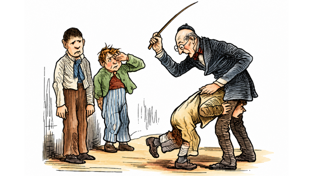 Ilustração Vintage de Disciplina Escolar