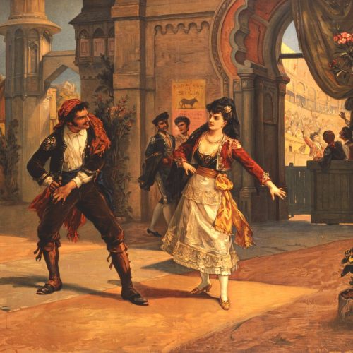 Unbekannt-Unbekannt-Scene-from-the-opera-Carmen-by-Georges-Bizet-1838-75-MeisterDrucke-105940