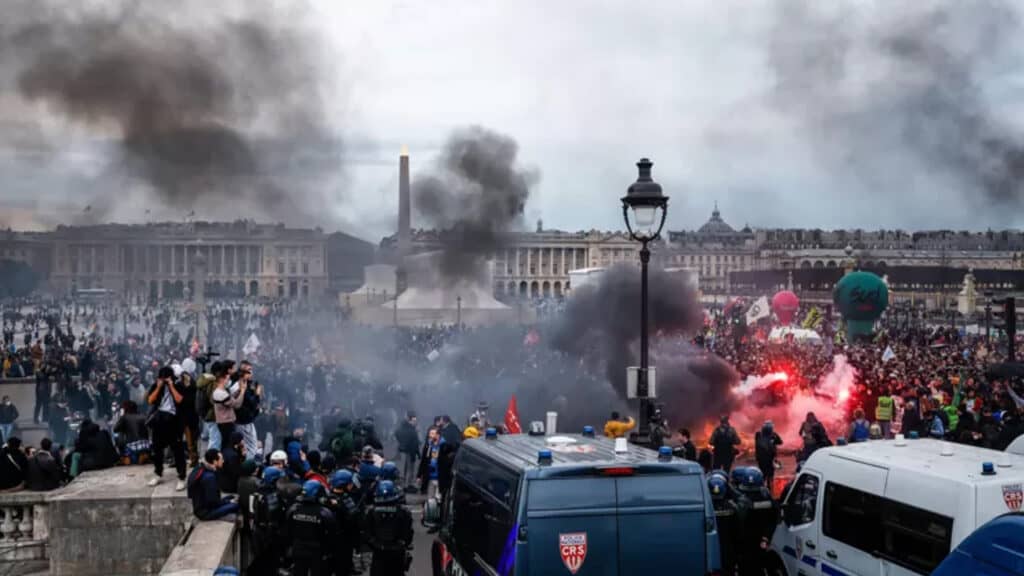 Protesto na França