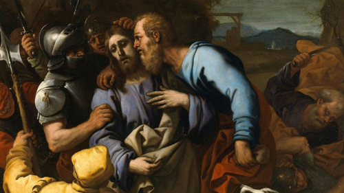 Judas entrega jesus com um beijo