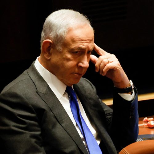 Israeli designate Prime Minister Benjamin Netanyahu attends a session at the plenum at the Knesset, Israel's parliament in Jerusalem December 28, 2022. REUTERS/ mmar Awad